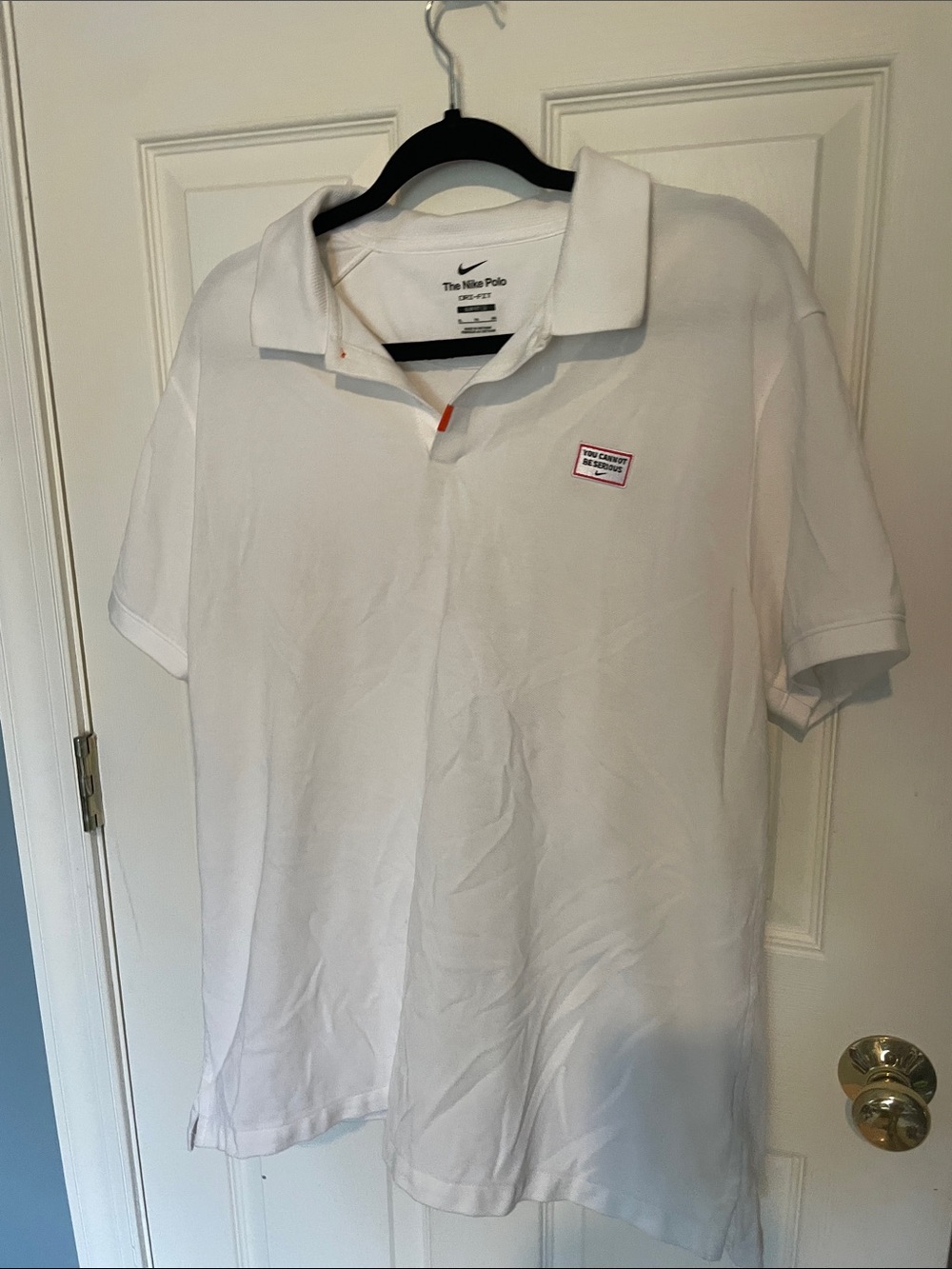 Nike “you can’t be serious” John McEnroe White Polo Accent Logo xl